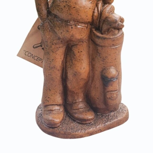 Phase IV Concept Wood Golfer Figurine w Tag 6 3/4" #10074 Rare Vintage - Picture 10 of 12